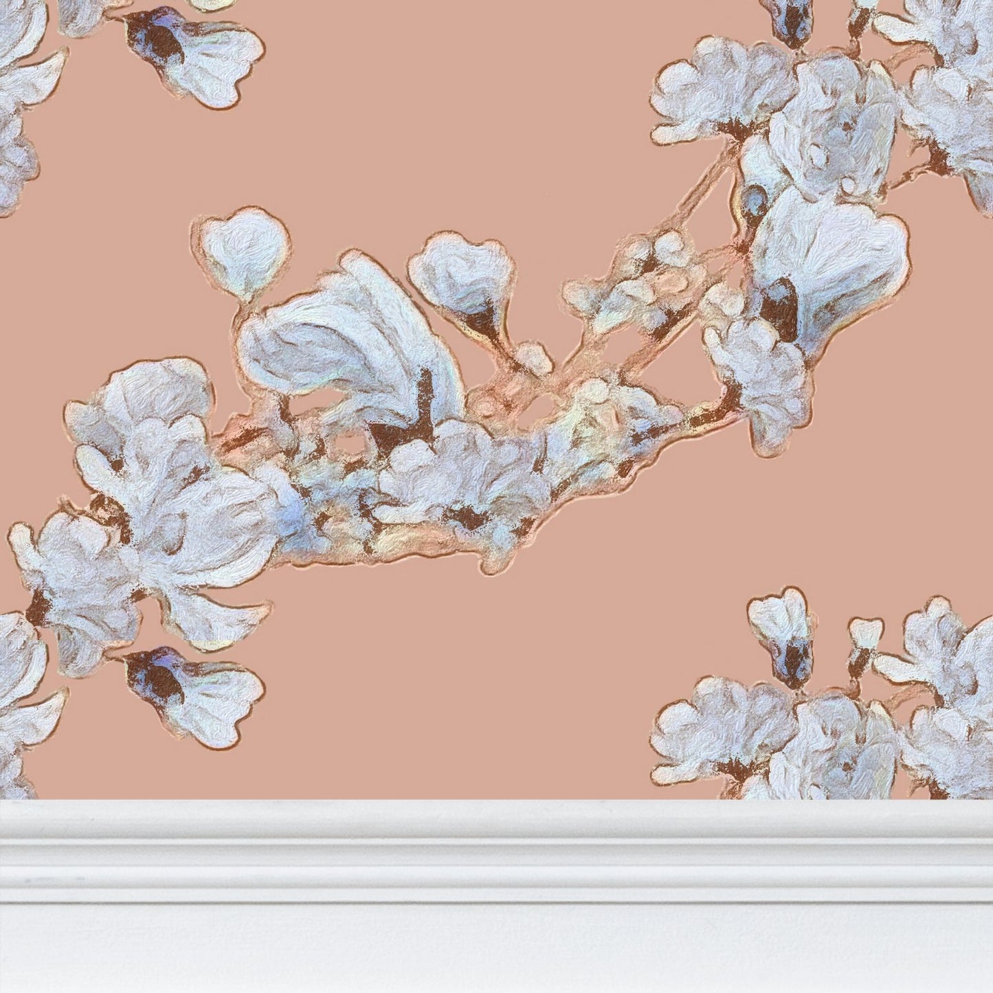 FIRST BLOOM - APRICOT DAWN - REPEAT PATTERN WALLPAPER