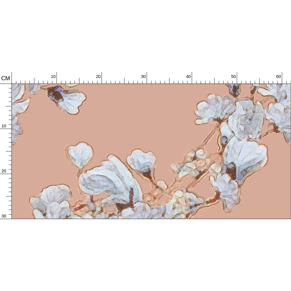 FIRST BLOOM - APRICOT DAWN - REPEAT PATTERN WALLPAPER