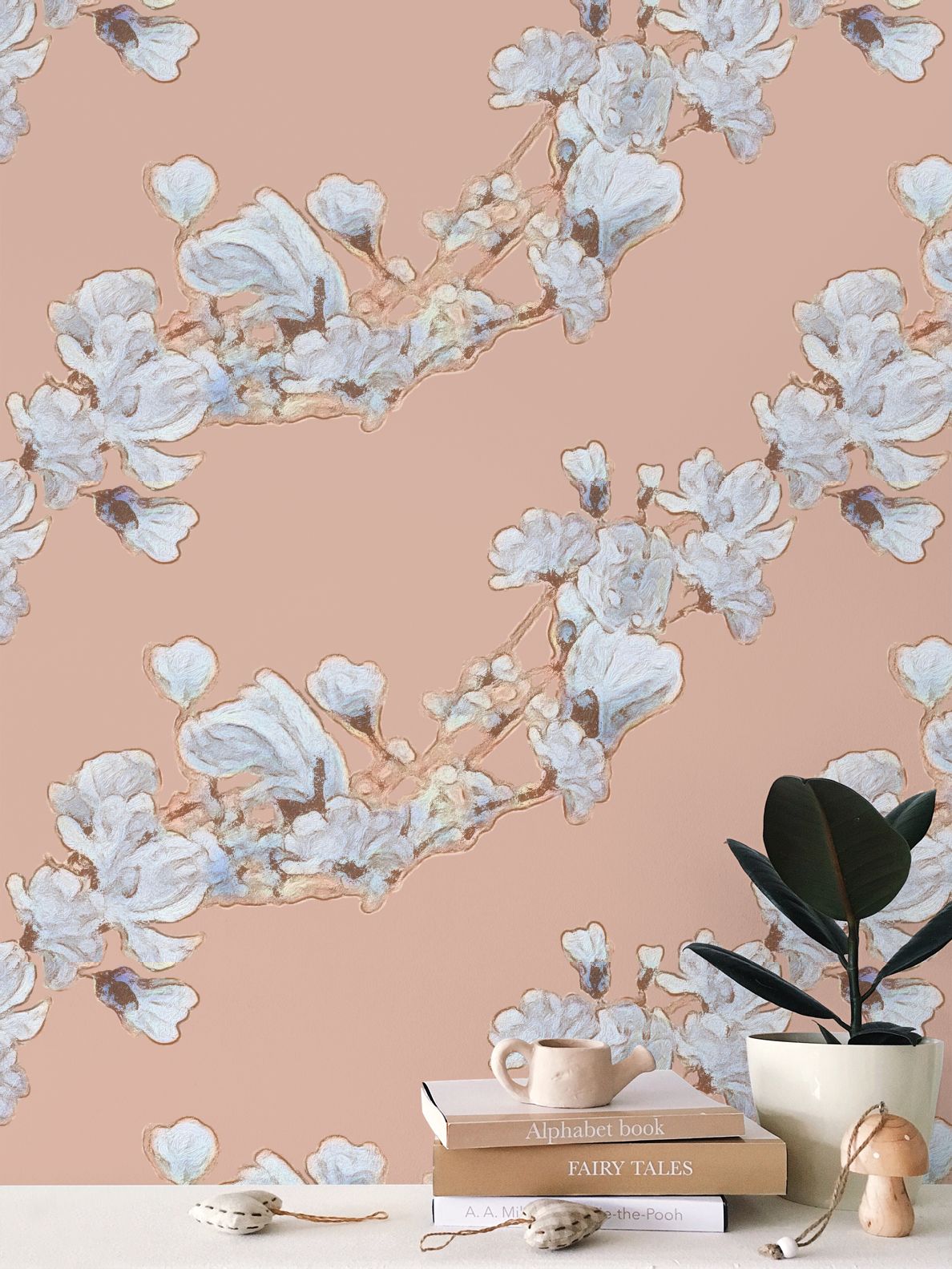 FIRST BLOOM - APRICOT DAWN - REPEAT PATTERN WALLPAPER