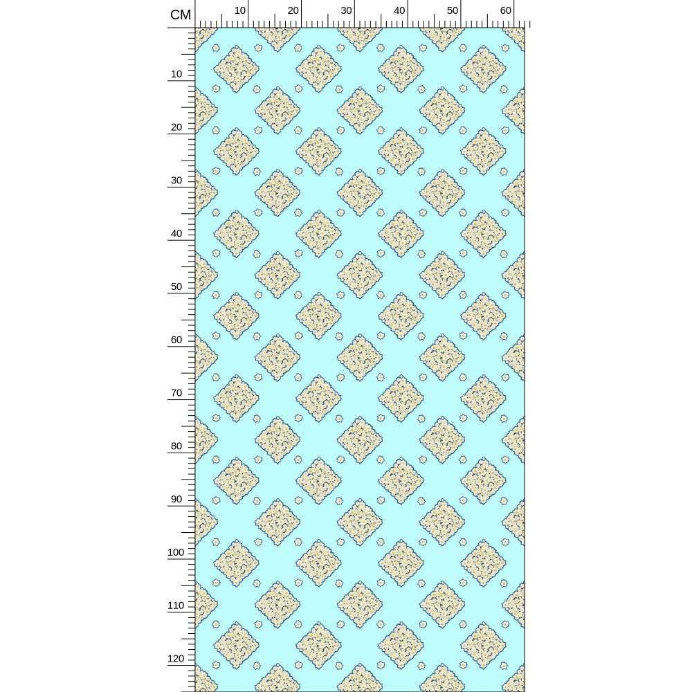 DAISY TRELLIS – SUMMER SKY - REPEAT PATTERN WALLPAPER