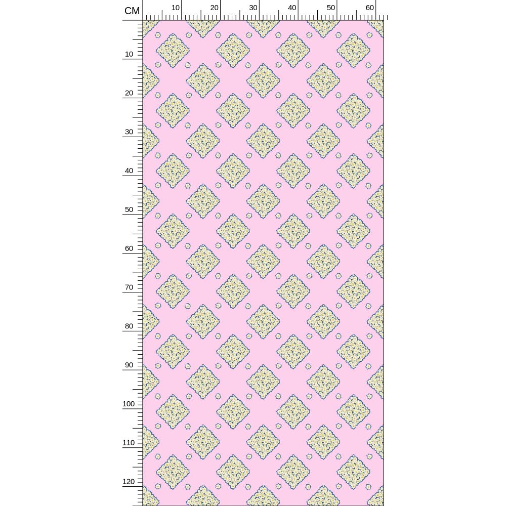 DAISY TRELLIS - BLUSH GARDEN - REPEAT PATTERN WALLPAPER