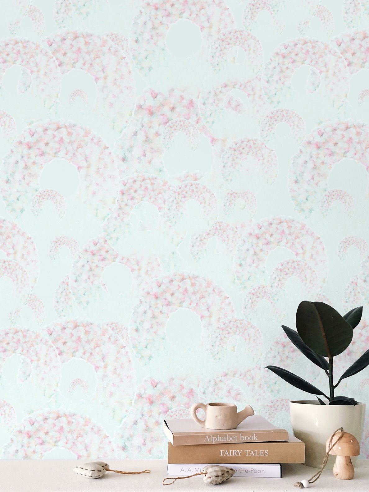 CHRYSALIS - CELADON - REPEAT PATTERN WALLPAPER