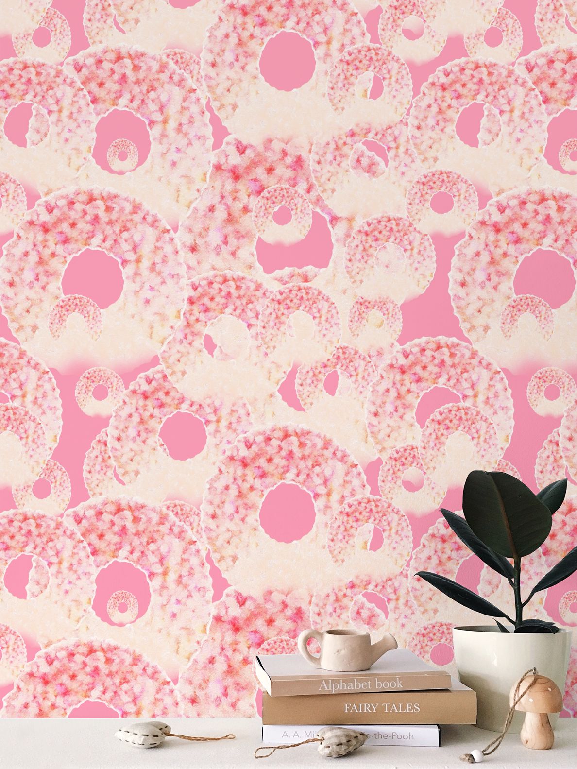CHRYSALIS - CAMELLIA - REPEAT PATTERN WALLPAPER
