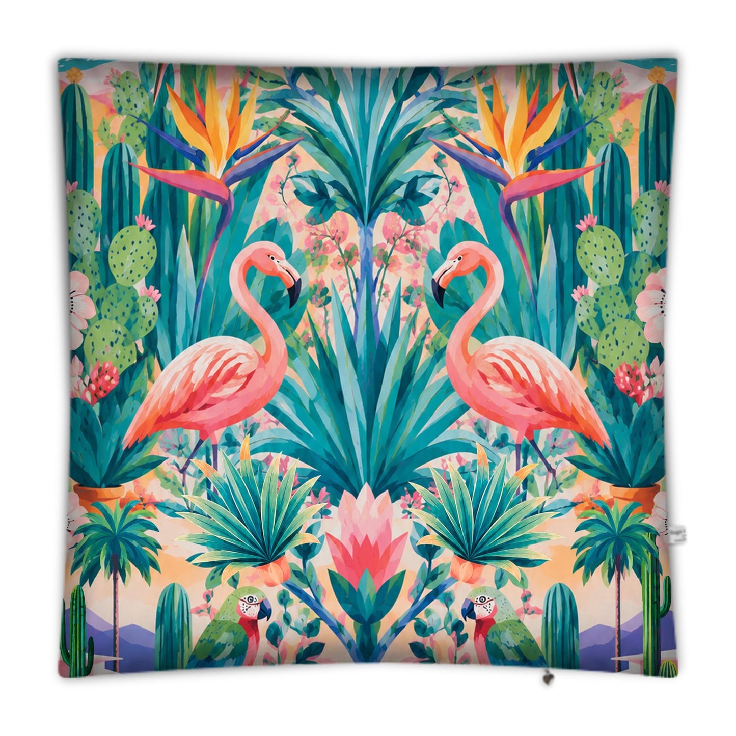 CALIFORNIA GARDEN - BLUSH - SQUARE FLOOR CUSHION - 100 x 100cm
