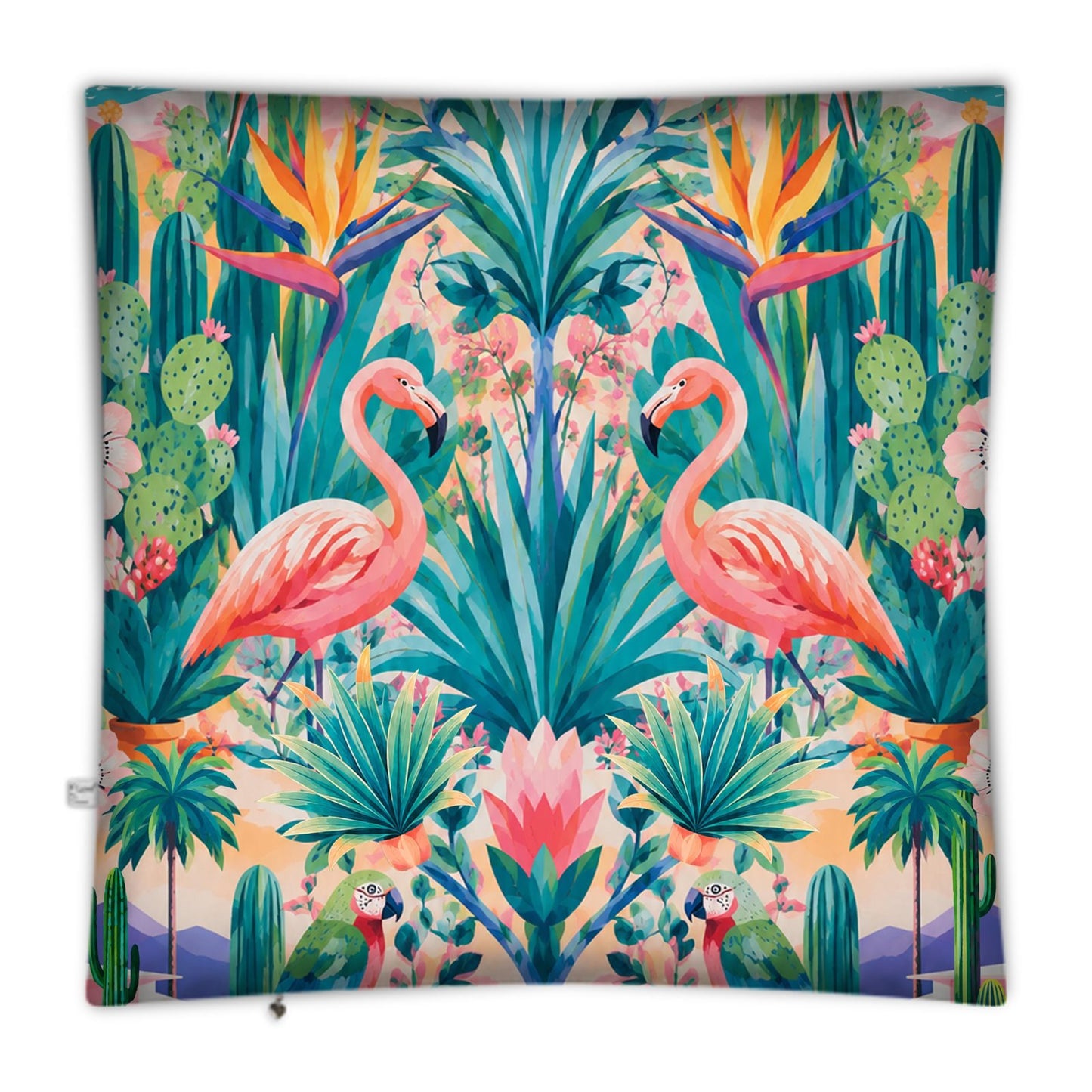 CALIFORNIA GARDEN - BLUSH - SQUARE FLOOR CUSHION - 100 x 100cm