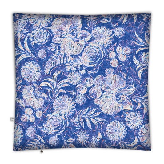 FLORAL REVERIE - OCEAN DEPTHS - SQUARE FLOOR CUSHION - 100 x 100cm