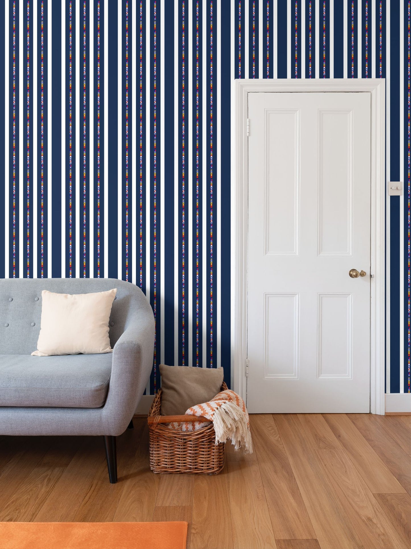 BRING ME SUNSHINE - NAUTICAL DESIGN - REPEAT PATTERN WALLPAPER