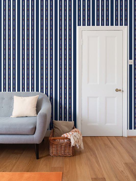 BRING ME SUNSHINE - NAUTICAL DESIGN - REPEAT PATTERN WALLPAPER