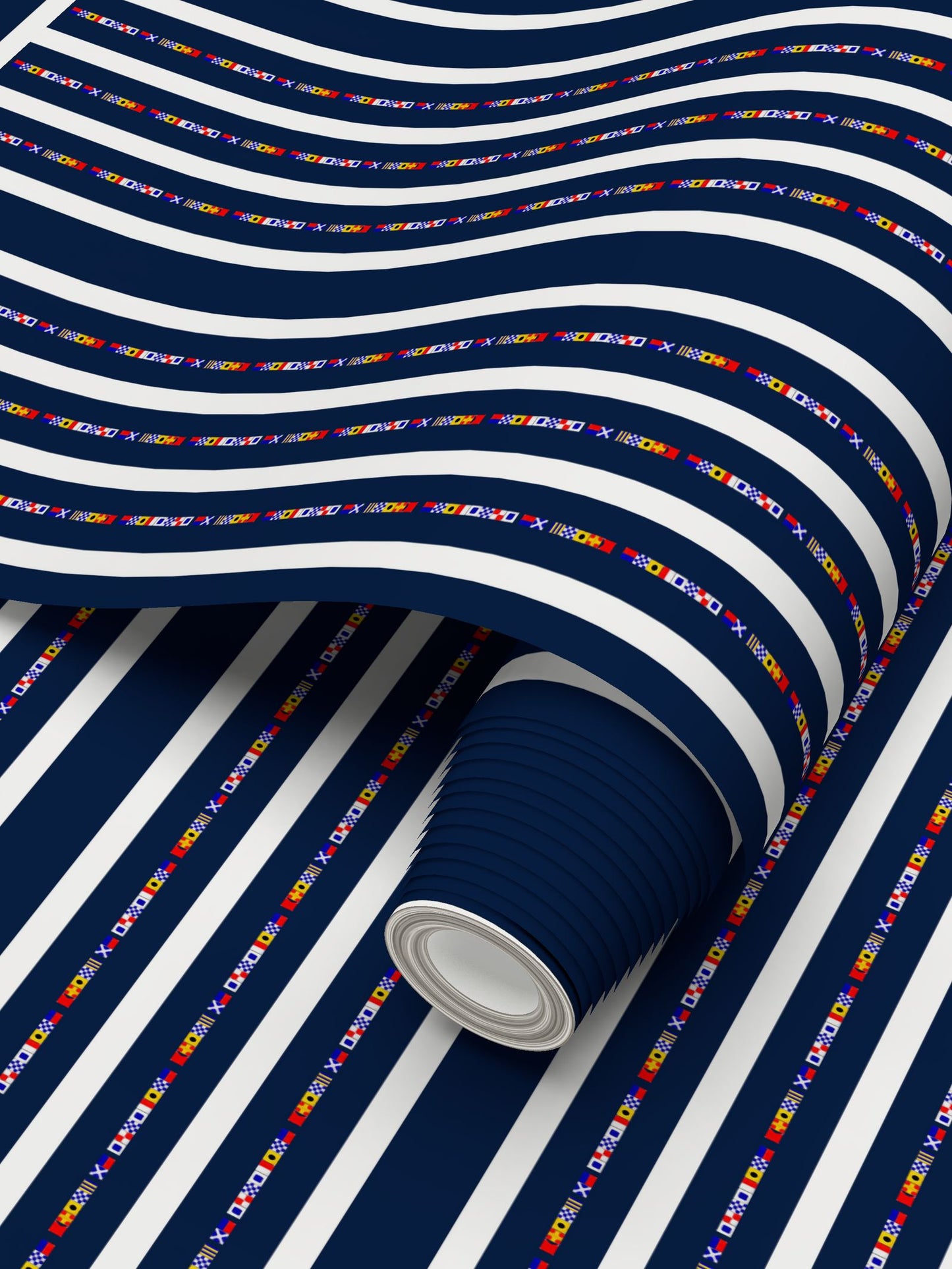BRING ME SUNSHINE - NAUTICAL DESIGN - REPEAT PATTERN WALLPAPER