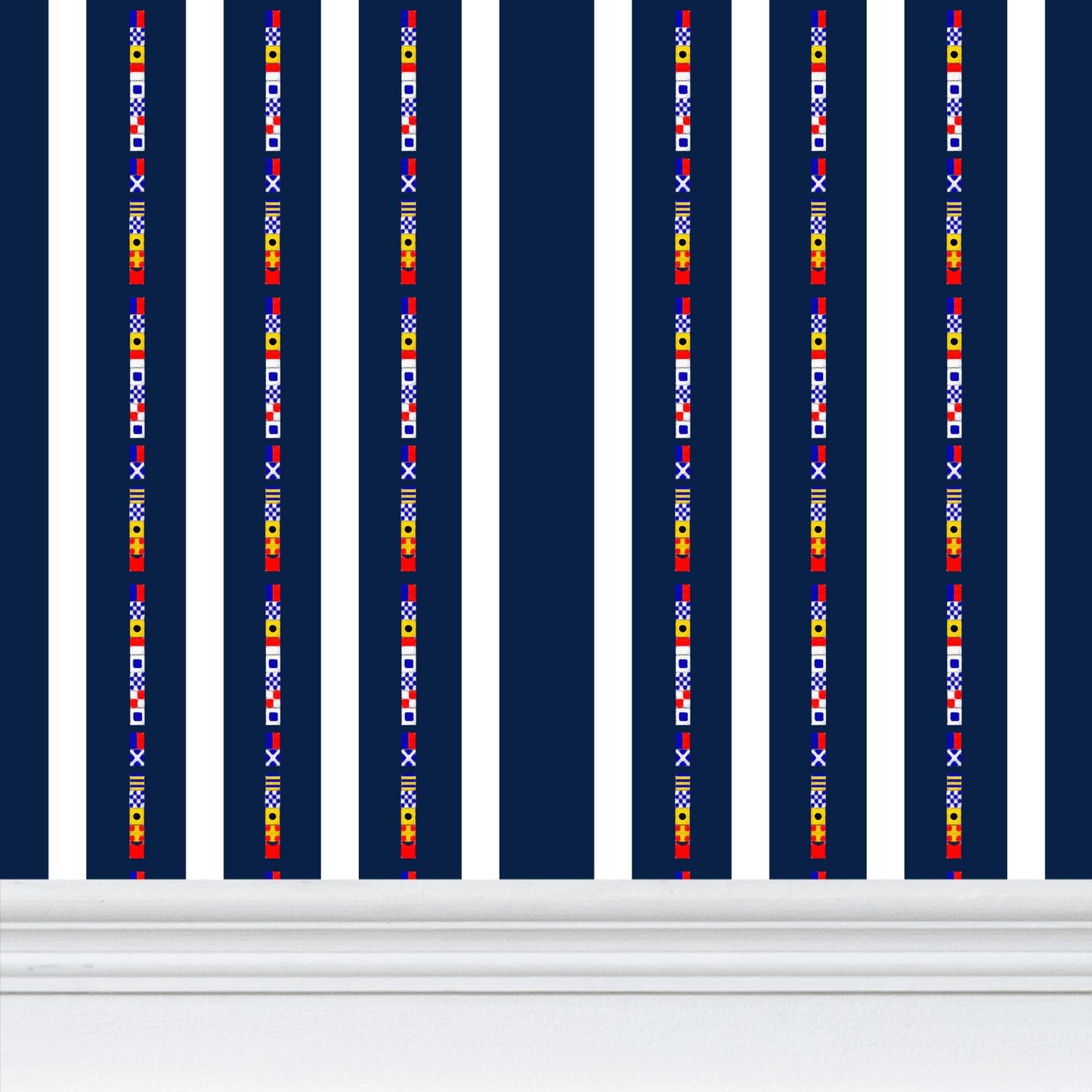 BRING ME SUNSHINE - NAUTICAL DESIGN - REPEAT PATTERN WALLPAPER