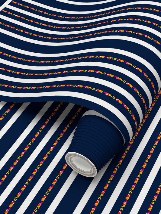 I LOVE YOU - NAUTICAL DESIGN - REPEAT PATTERN WALLPAPER