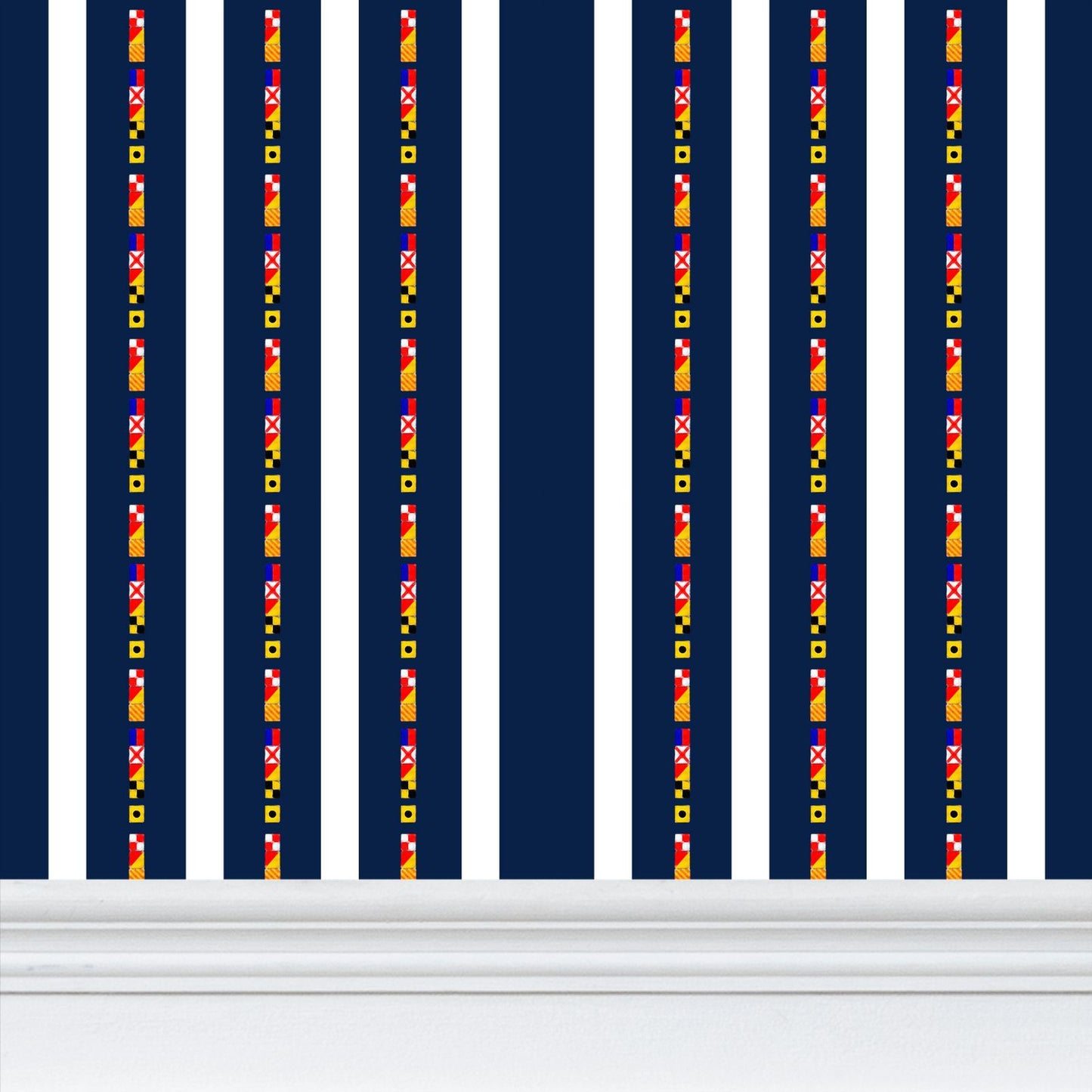 I LOVE YOU - NAUTICAL DESIGN - REPEAT PATTERN WALLPAPER
