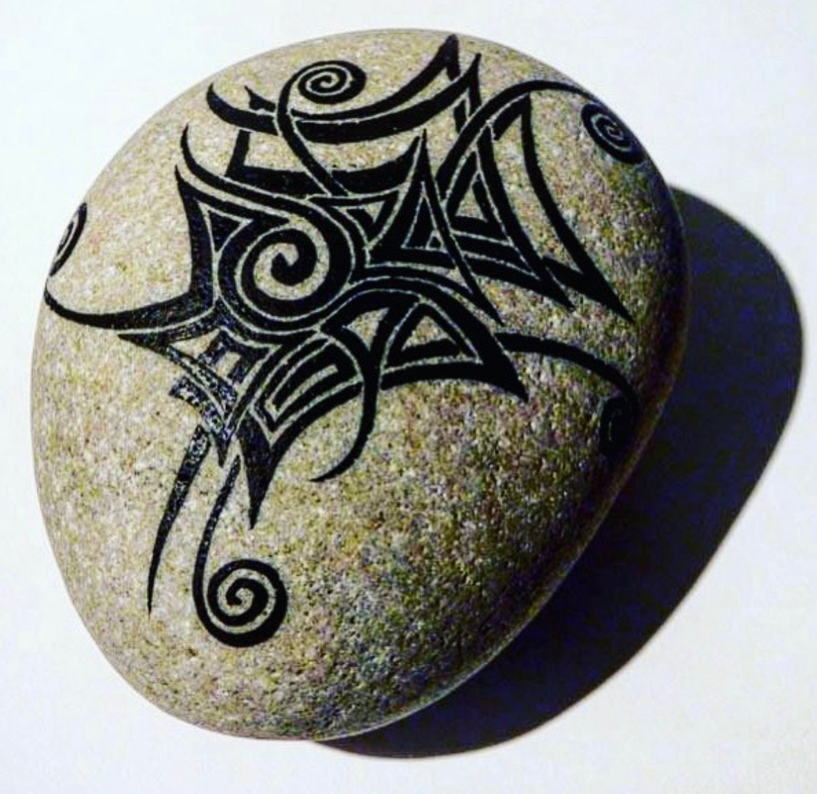 CELTIC KNOT INSPIRED PAINTED STONE