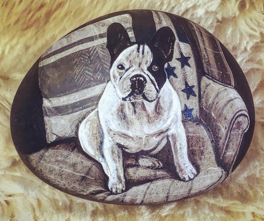 COMMISSIONED DOG PORTRAIT ON STONE