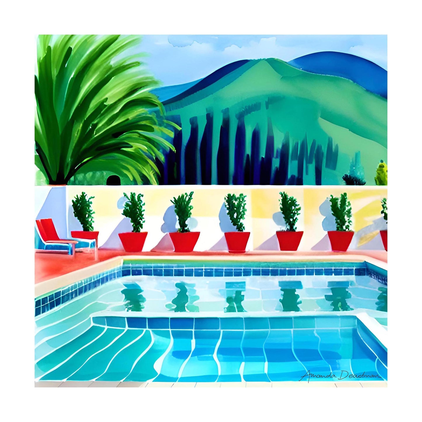 Hockney Homage I - Limited Edition Canvas Print