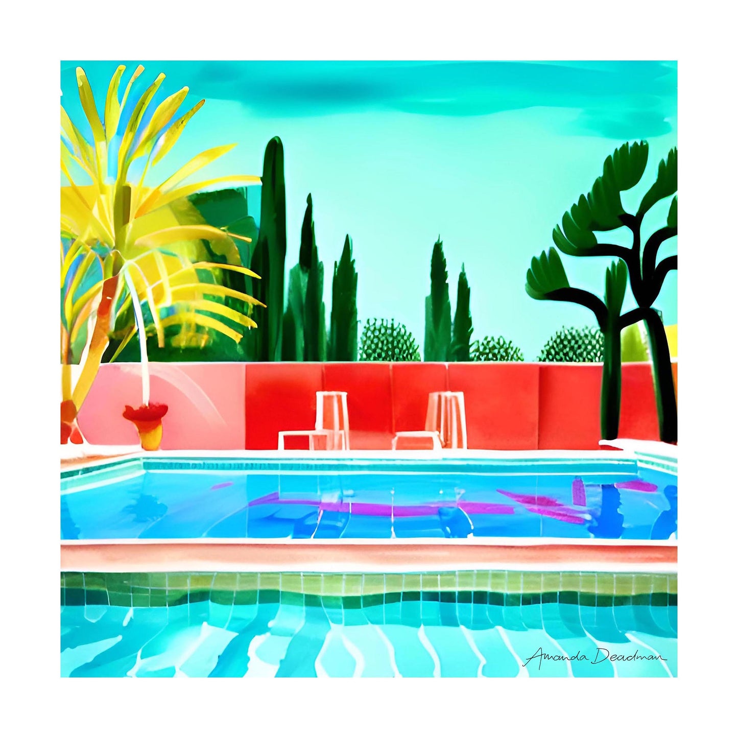 Hockney Homage II - Limited Edition Canvas Print