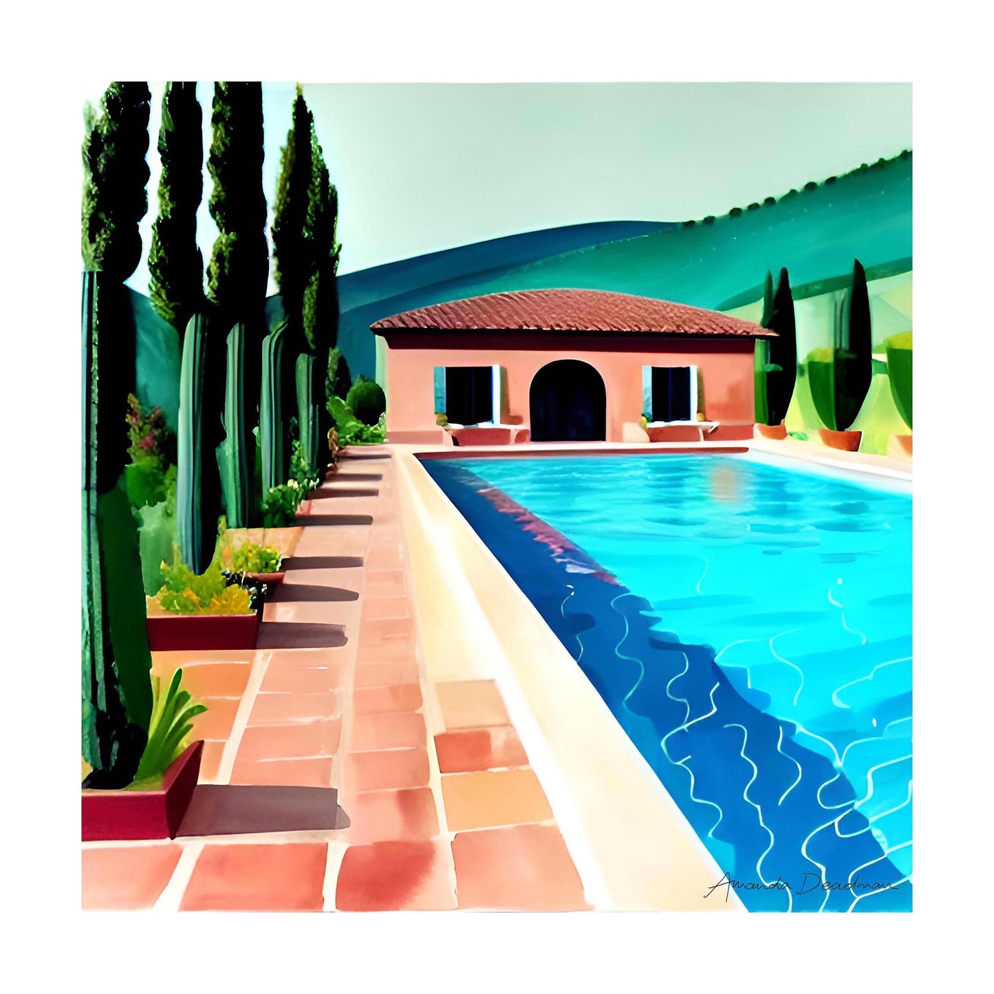 Hockney Homage III - Limited Edition Canvas Print