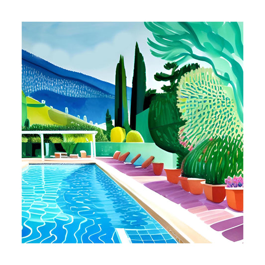 Hockney Homage V - Limited Edition Canvas Print