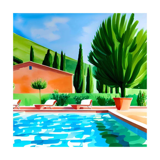 Hockney Homage VI - Limited Edition Canvas Print