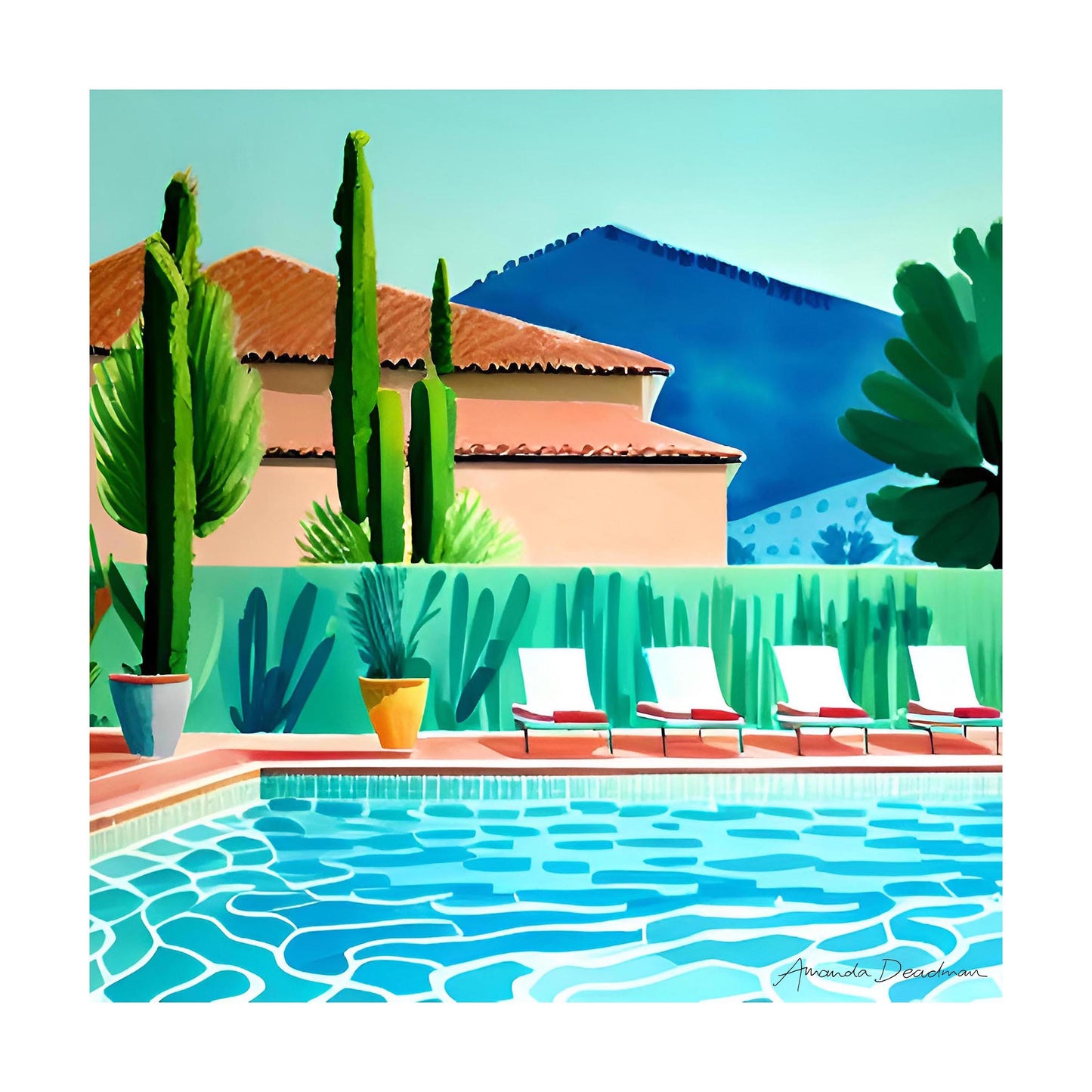 Hockney Homage VII - Limited Edition Canvas Print