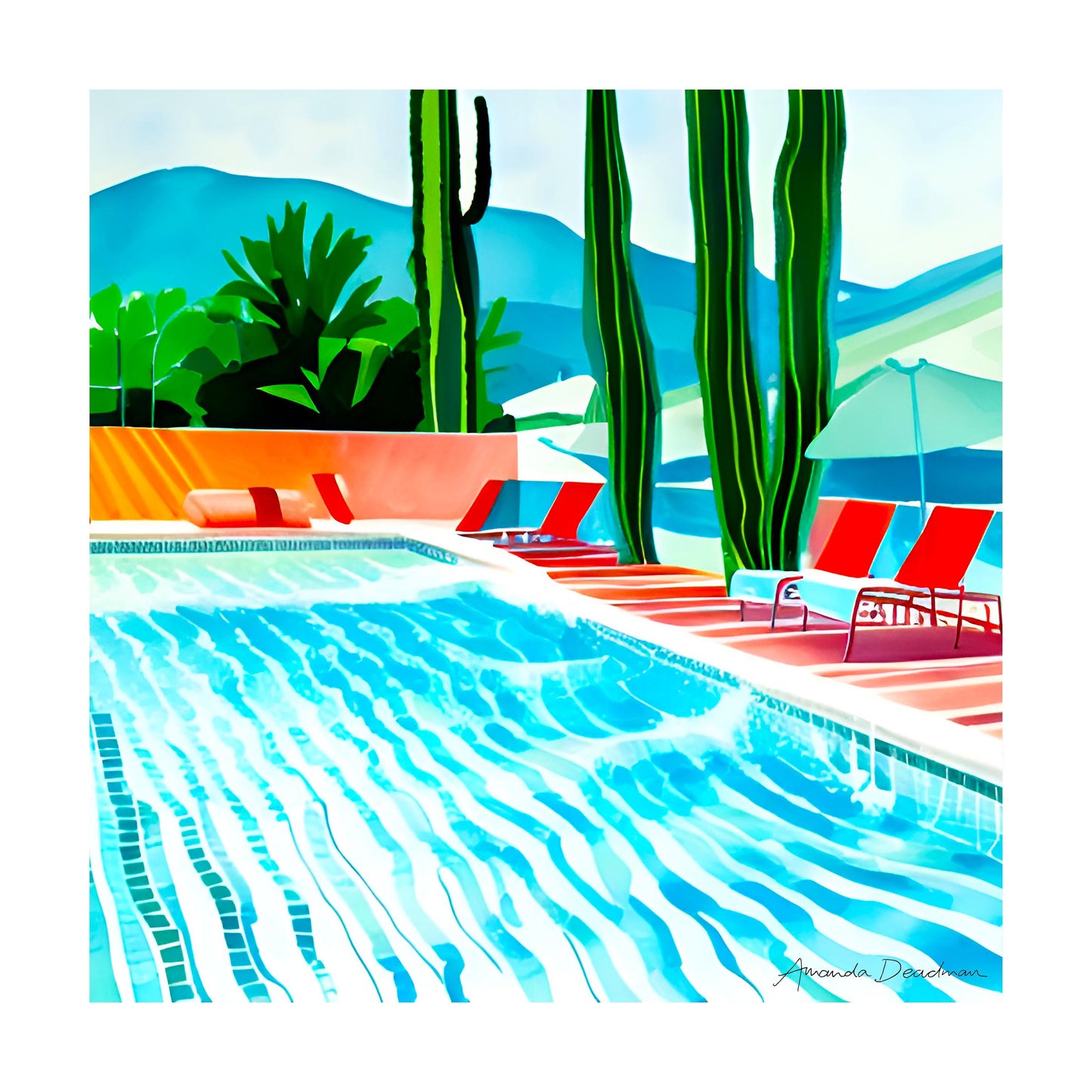 Hockney Homage VIII - Limited Edition Canvas Print