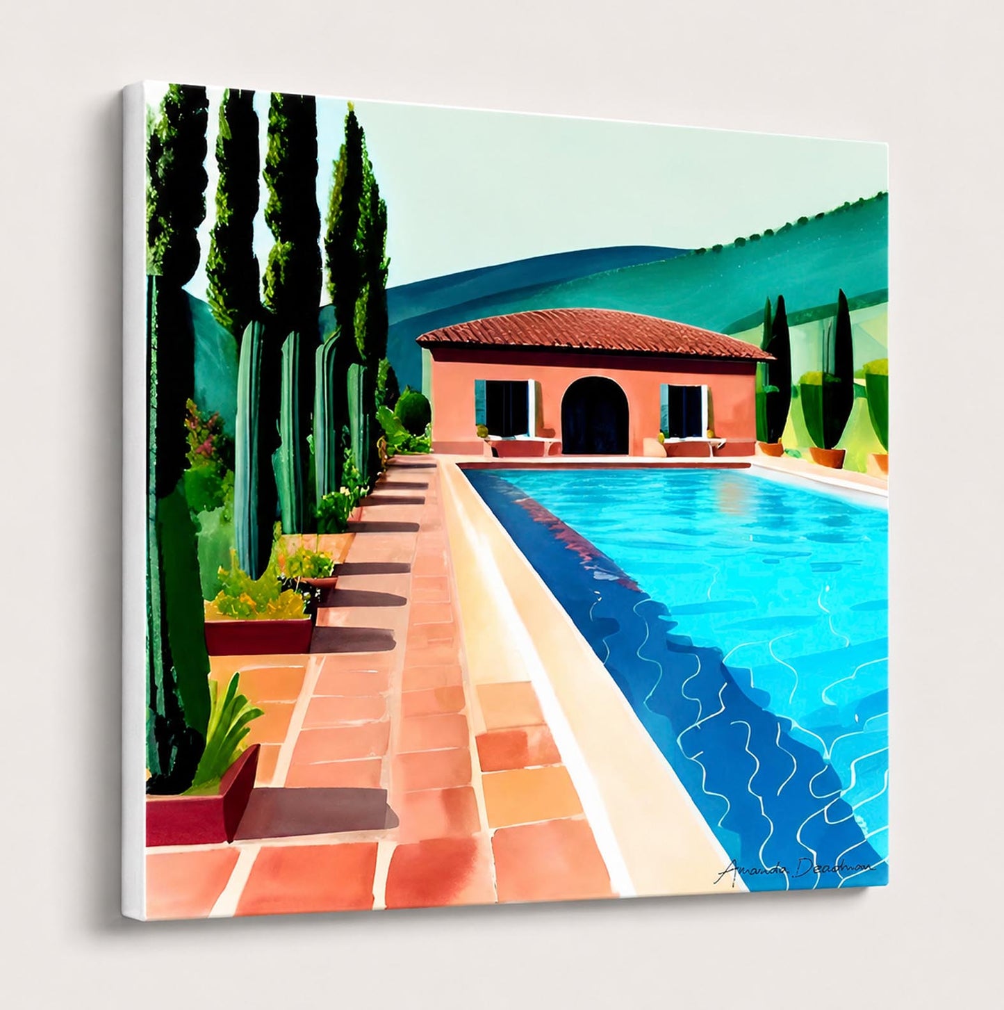 Hockney Homage III - Limited Edition Canvas Print