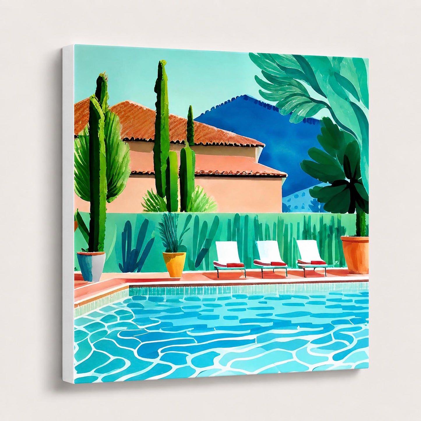 Hockney Homage VII - Limited Edition Canvas Print