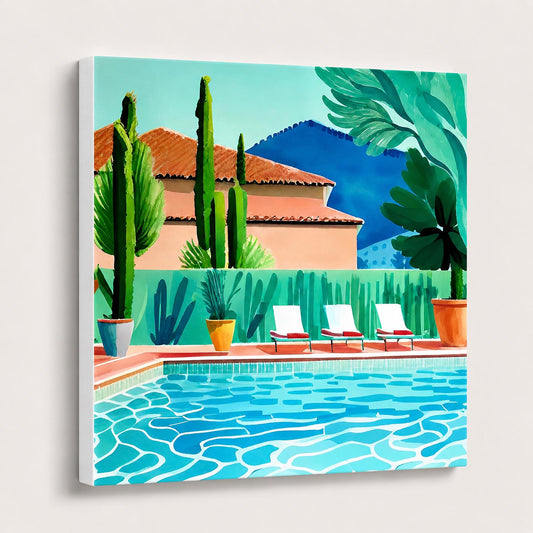 Hockney Homage VII - Limited Edition Canvas Print