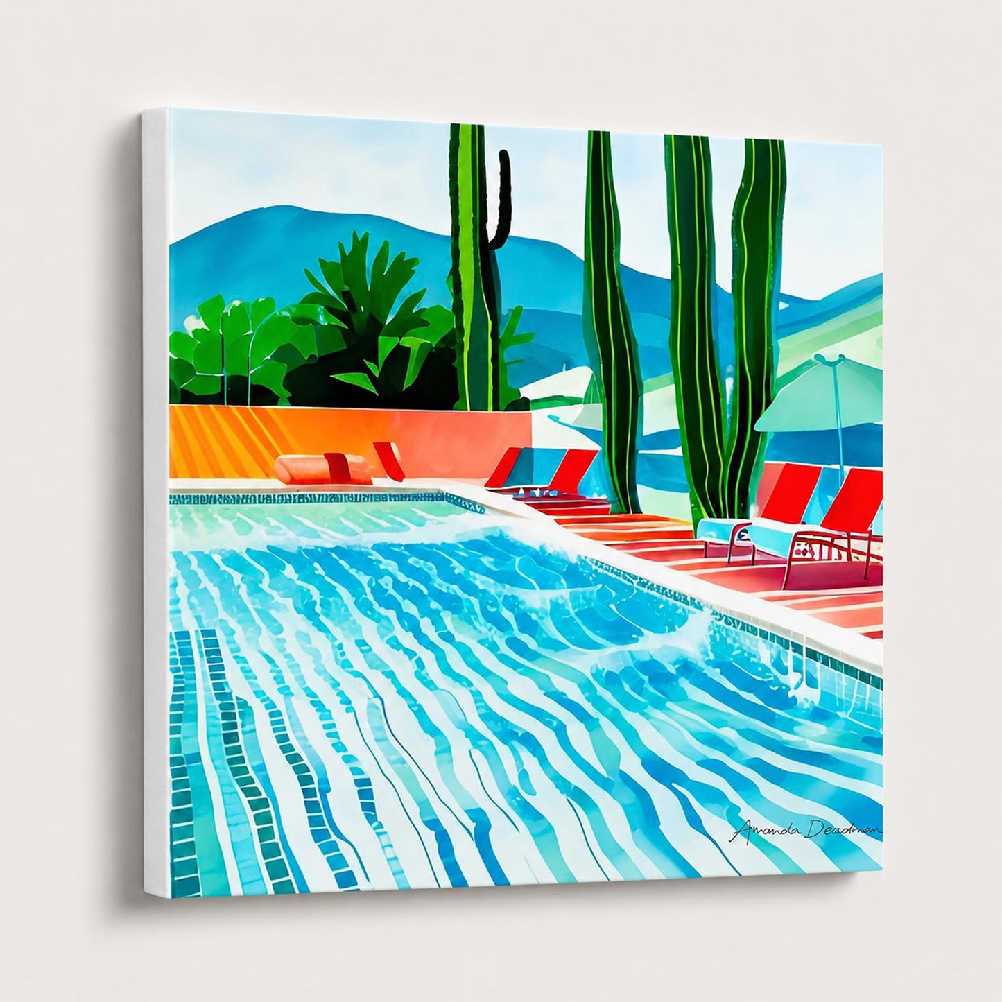 Hockney Homage VIII - Limited Edition Canvas Print