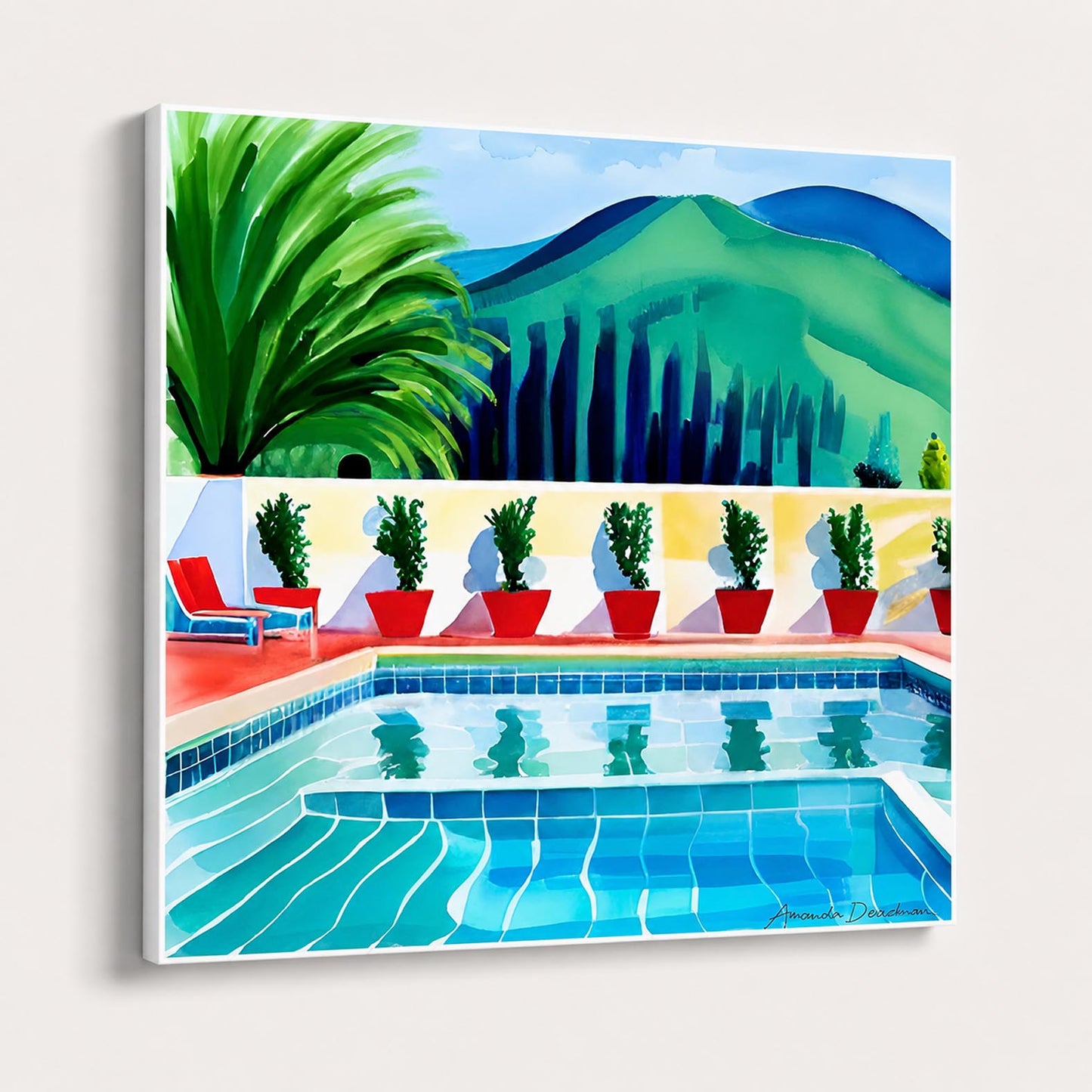 Hockney Homage I - Limited Edition Canvas Print