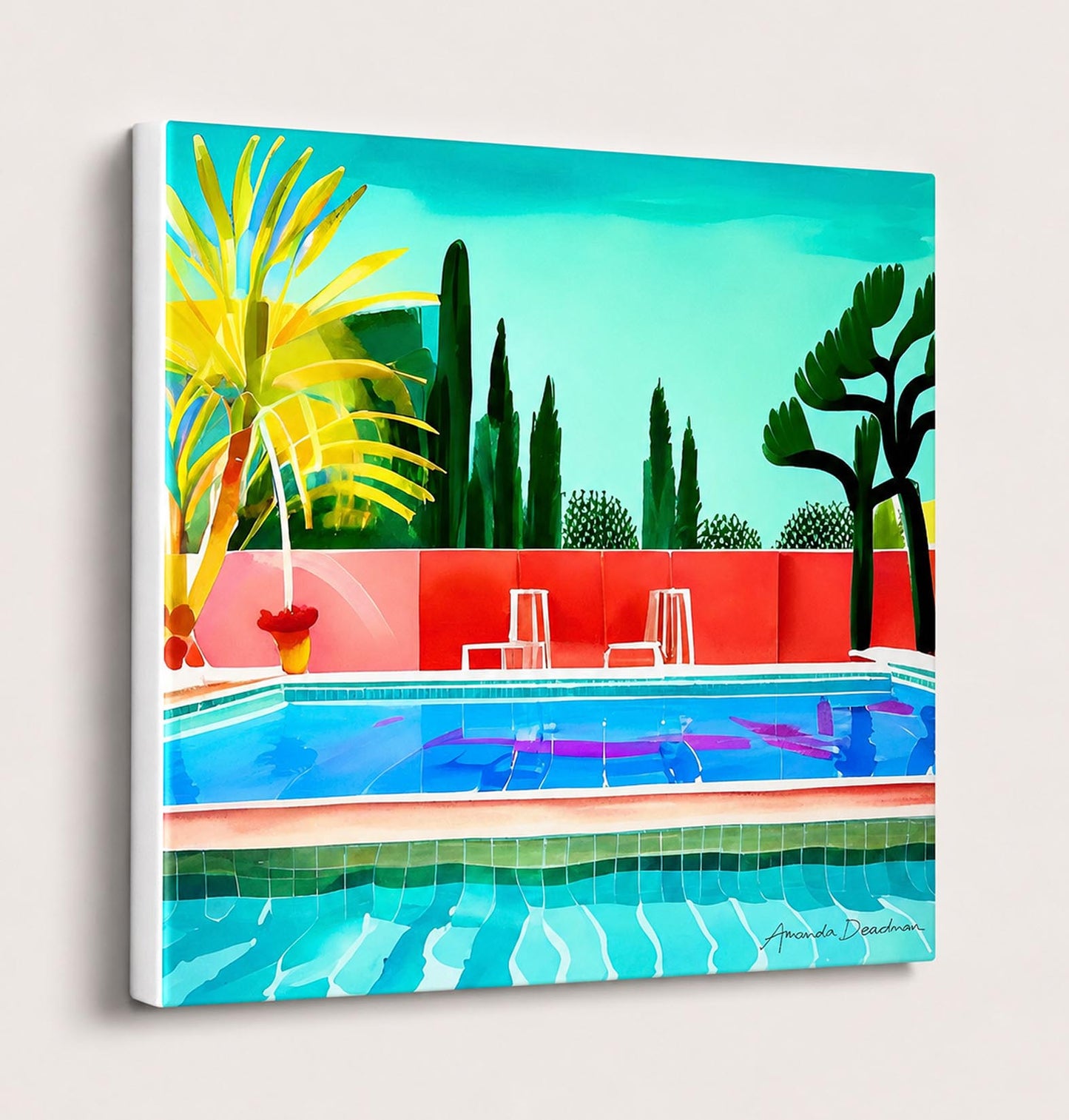 Hockney Homage II - Limited Edition Canvas Print