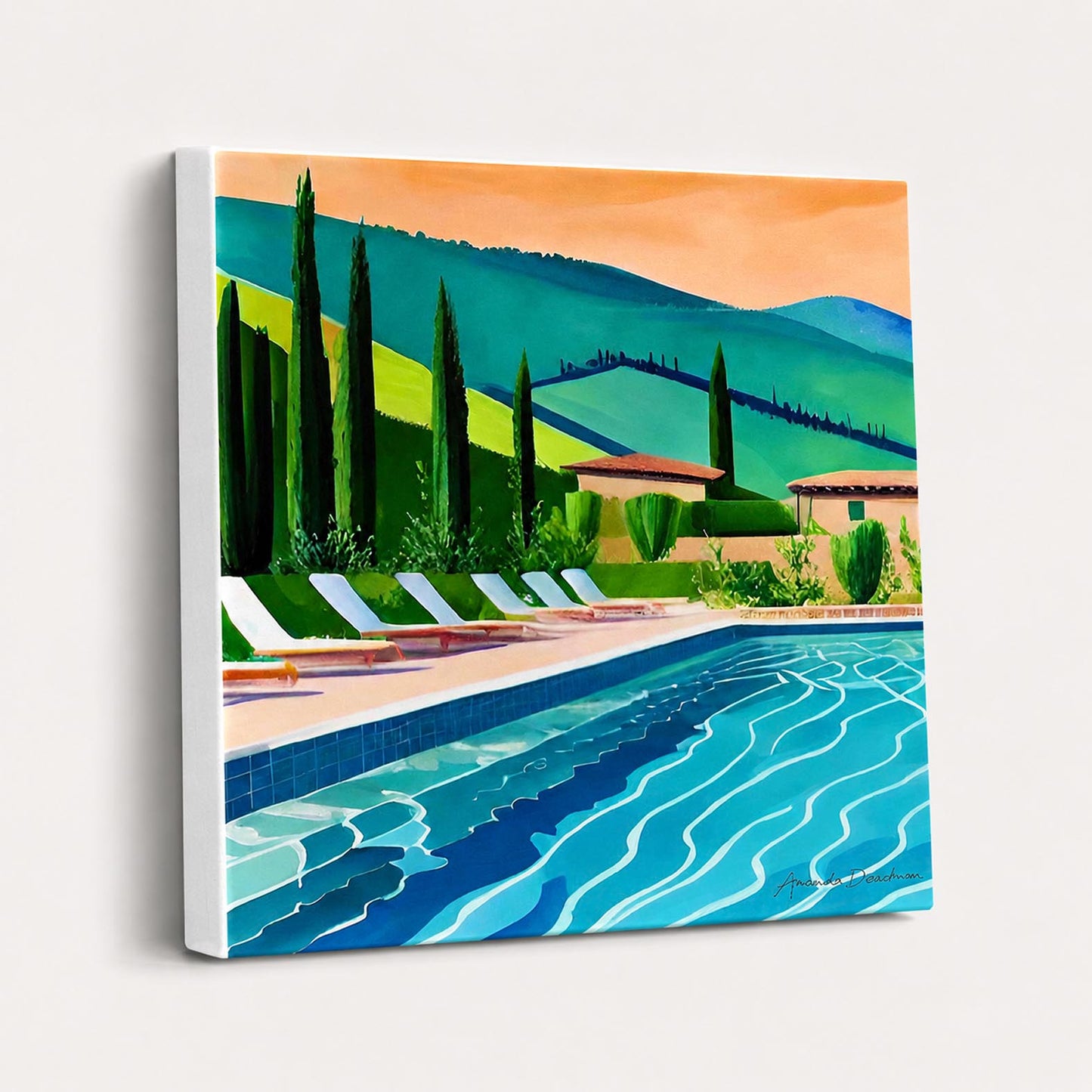 Hockney Homage IV - Limited Edition Canvas Print