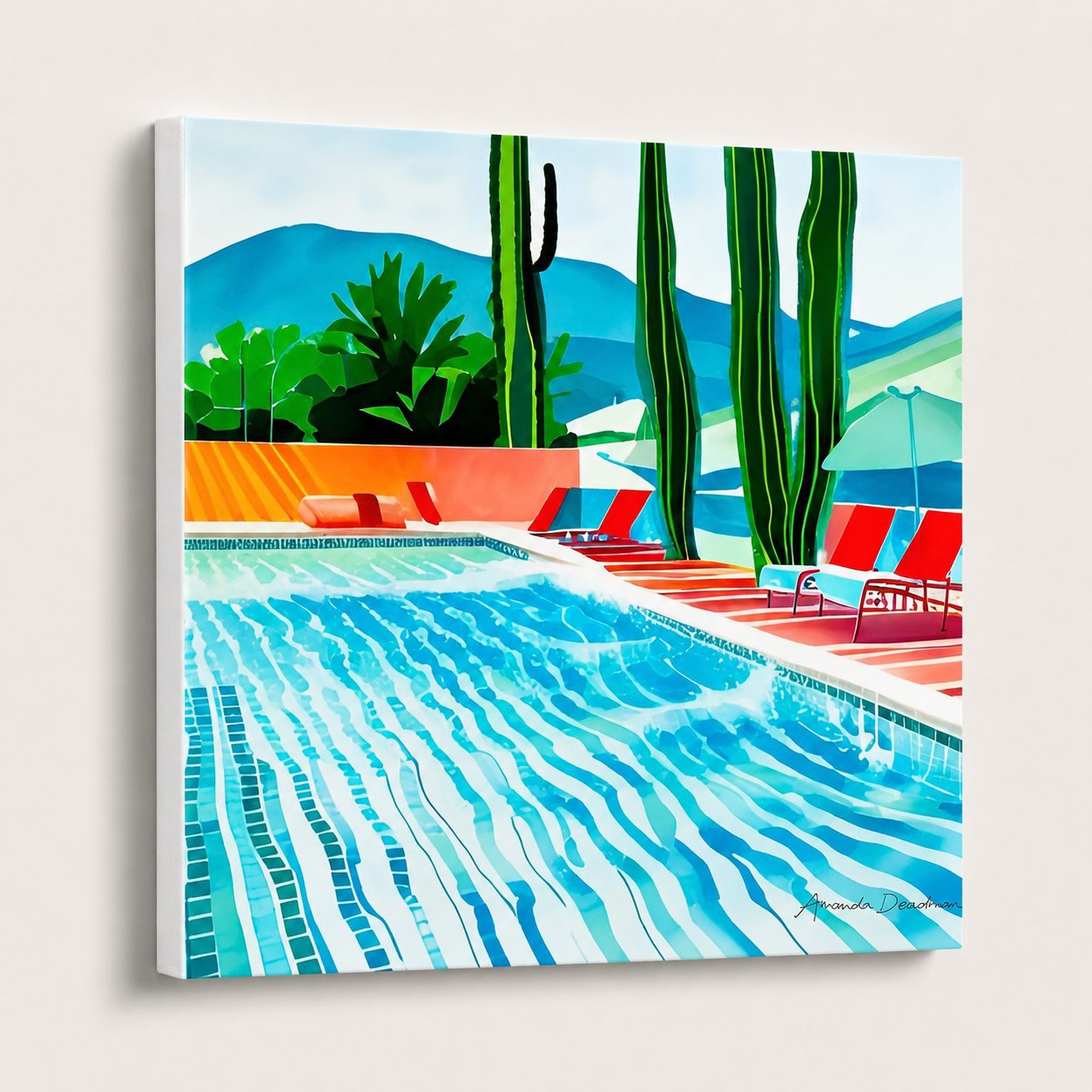 Hockney Homage VIII - Limited Edition Canvas Print