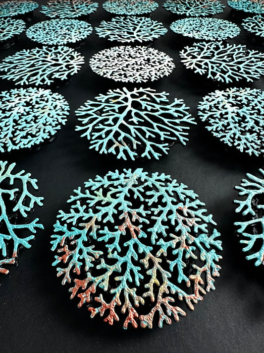 CORALLIUM - SOFT VERDIGRIS ON BLACK