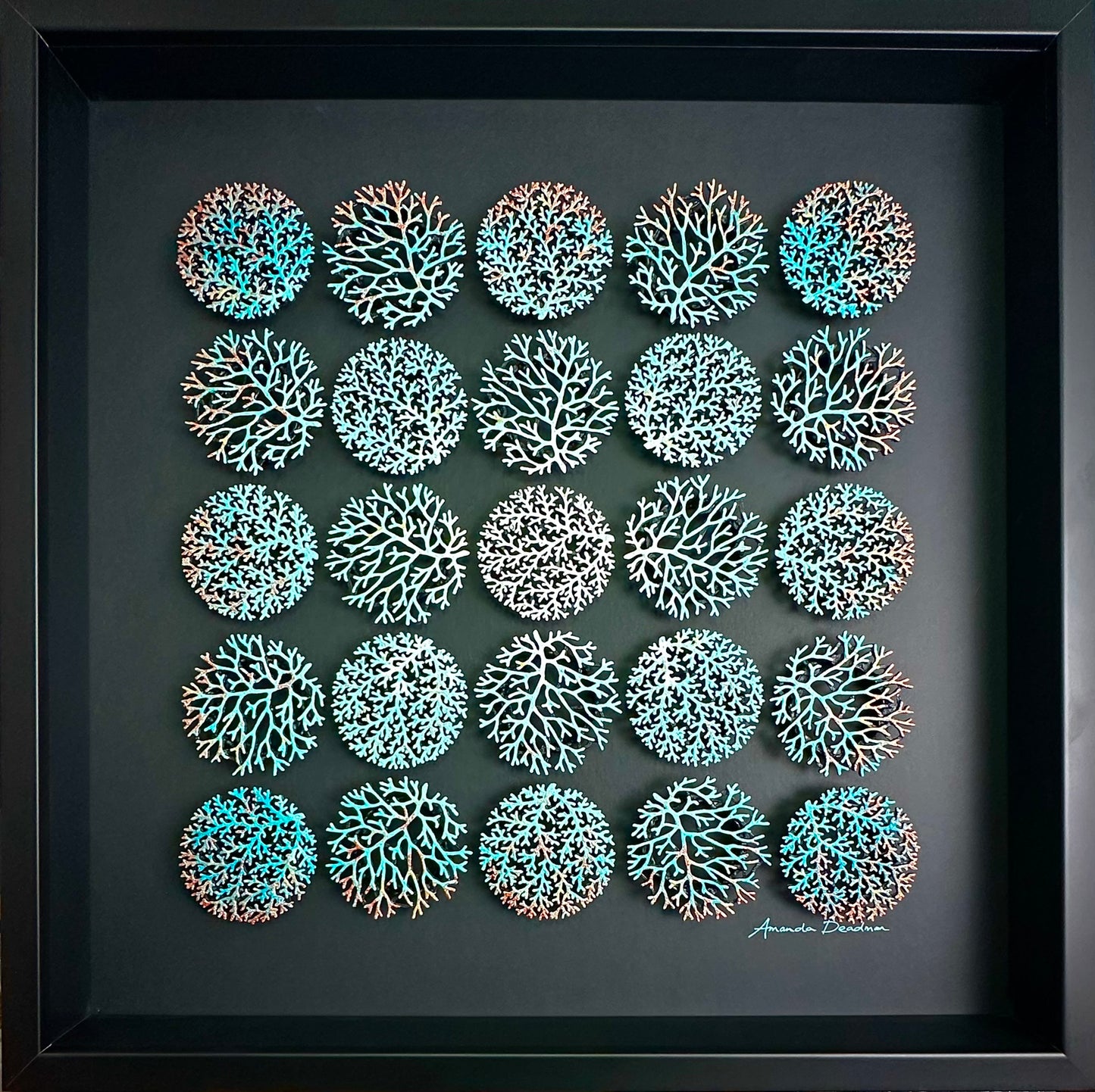 CORALLIUM - SOFT VERDIGRIS ON BLACK
