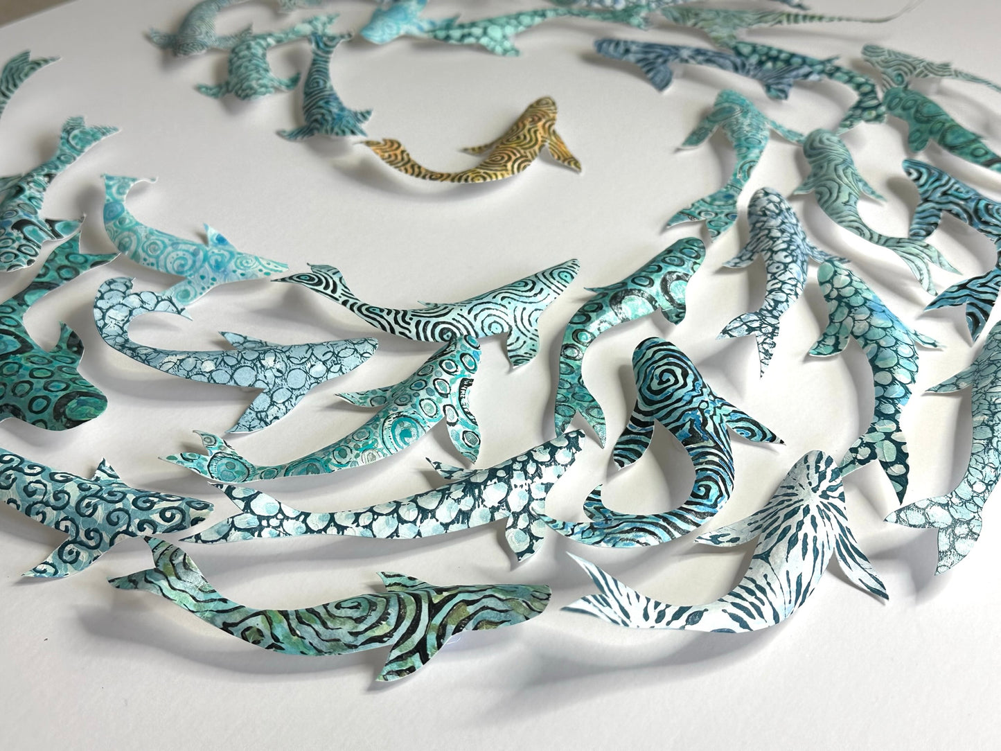 THE GOLDEN ONE — CIRCLE OF KOI - GOLD AQUA TEAL