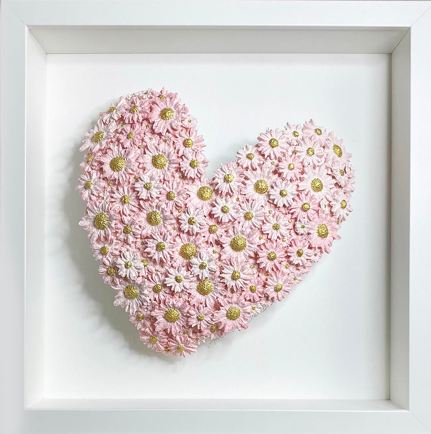 AS FRESH AS A DAISY (PALE PINK ON DOMED HEART)