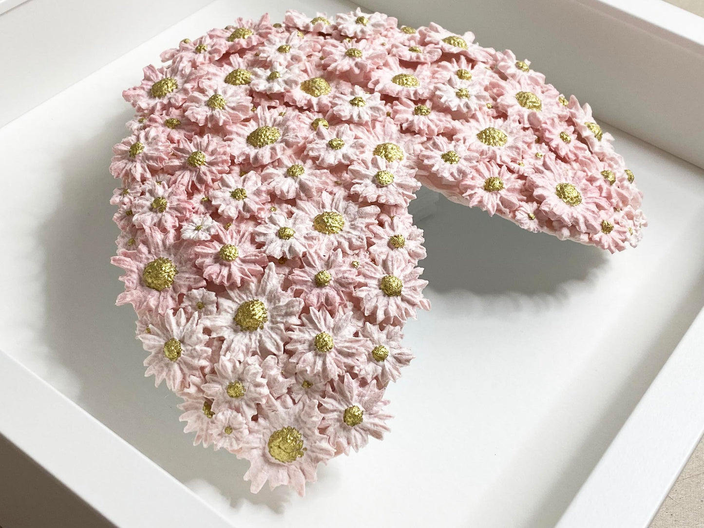 AS FRESH AS A DAISY (PALE PINK ON DOMED HEART)