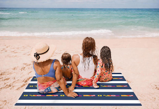 I LOVE YOU - NAUTICAL DESIGN PICNIC BLANKET