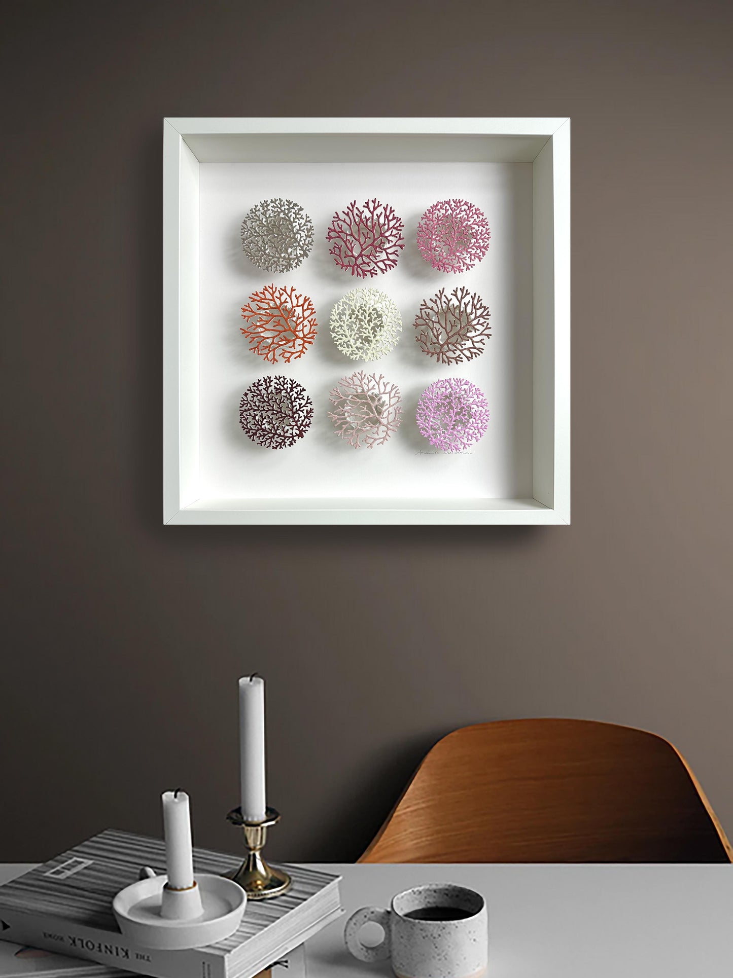 CORALLIUM - MOCHA MOUSSE ON WHITE