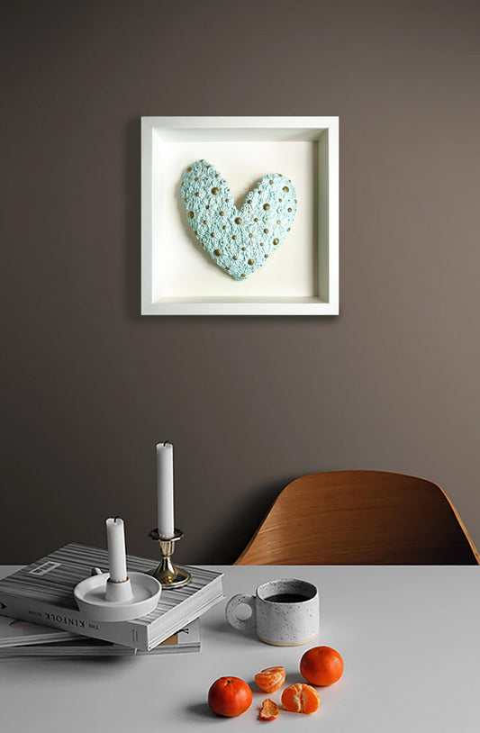 AS FRESH AS A DAISY (BABY BLUE DOMED HEART)